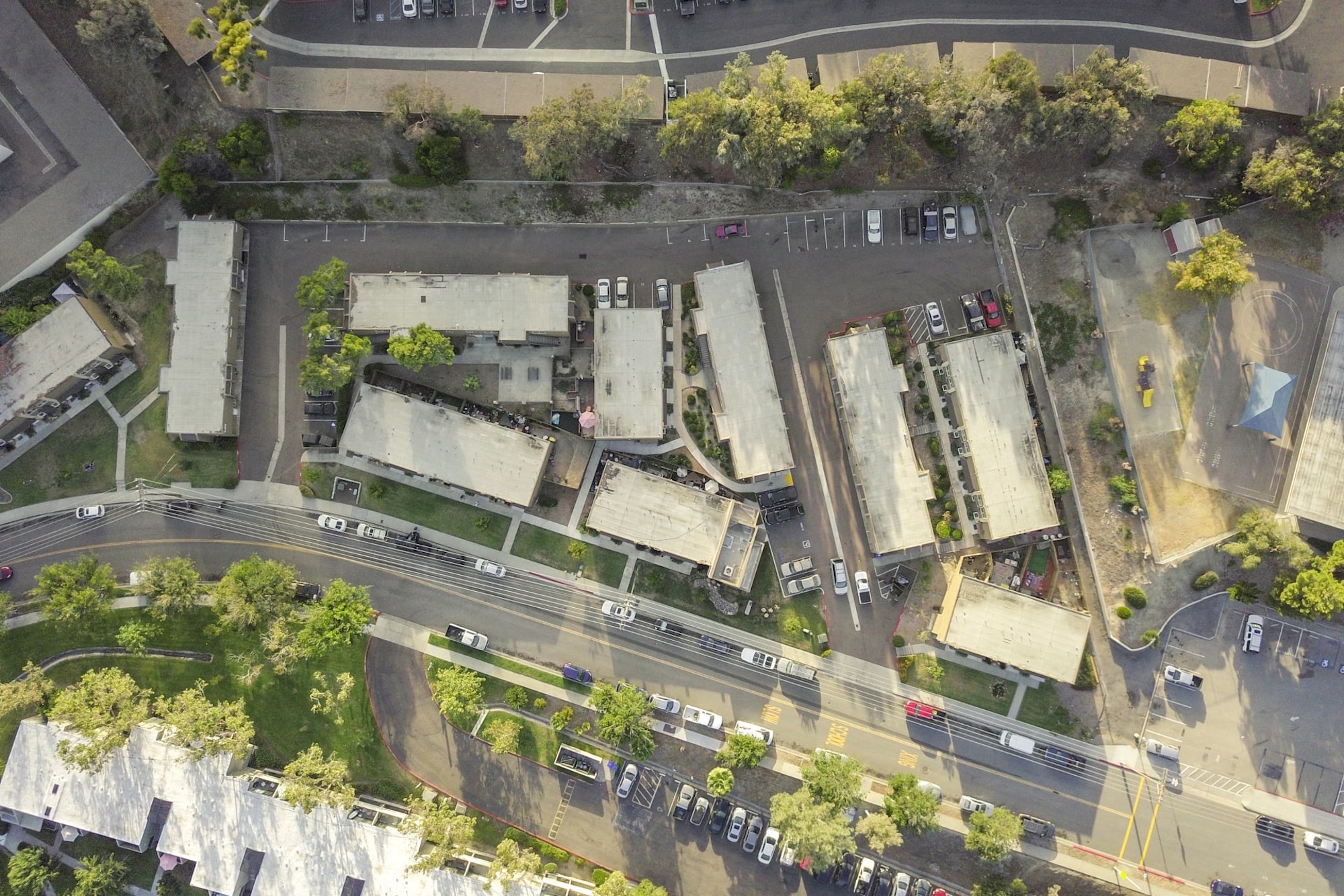 aerial photo of apartments Structure PMG